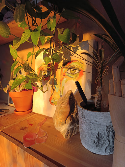 "Lebendiger Blick" - Abstraktes Porträt