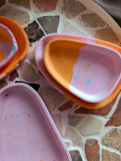 Gips-Tray "Bonbon Terrazzo" – Handgefertigtes Deko-Tablett (17cm)