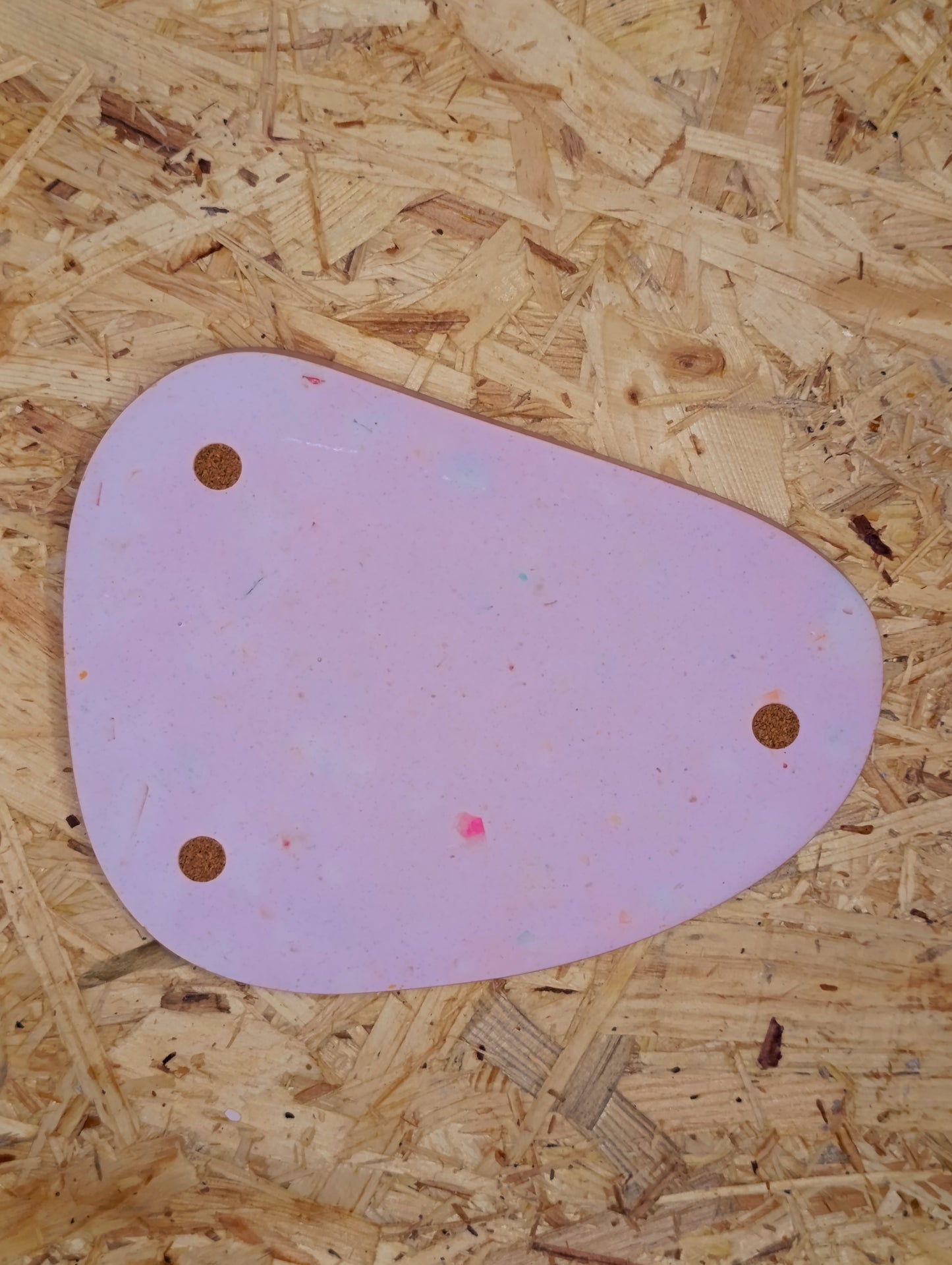 Großes ovales Gips-Tray "Bonbon" – Handgefertigtes Tablett im Terrazzo-Look (20cm)